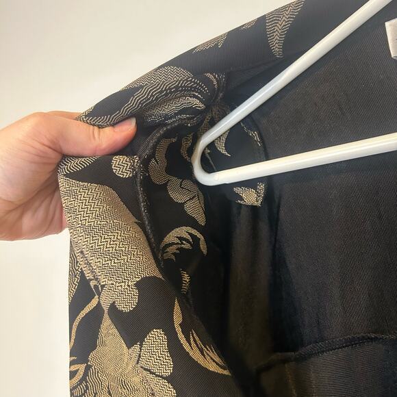 Susan Graver Blazer Jacket Size Small Black Brown Jacquard Bohemian 90s Career - Picture 4 of 8